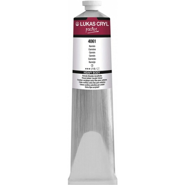 LUKAS CRYL PASTOS Acrylic Paint 200ml - Carmine