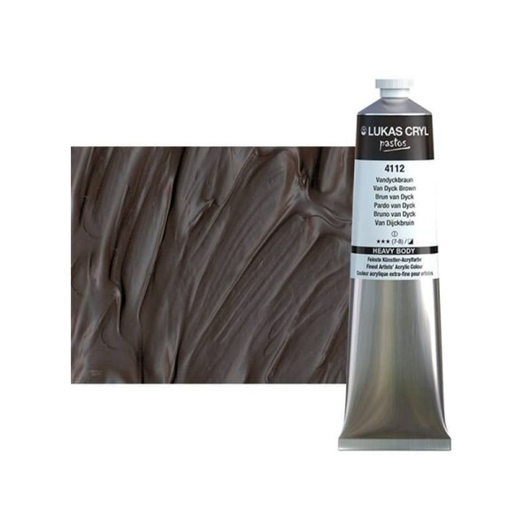 LUKAS CRYL PASTOS Acrylic Paint 200ml - Van Dyck Brown