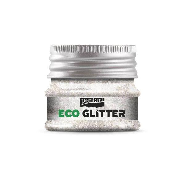 PENTART Eco Glitter Pearl Silver Fine 15g
