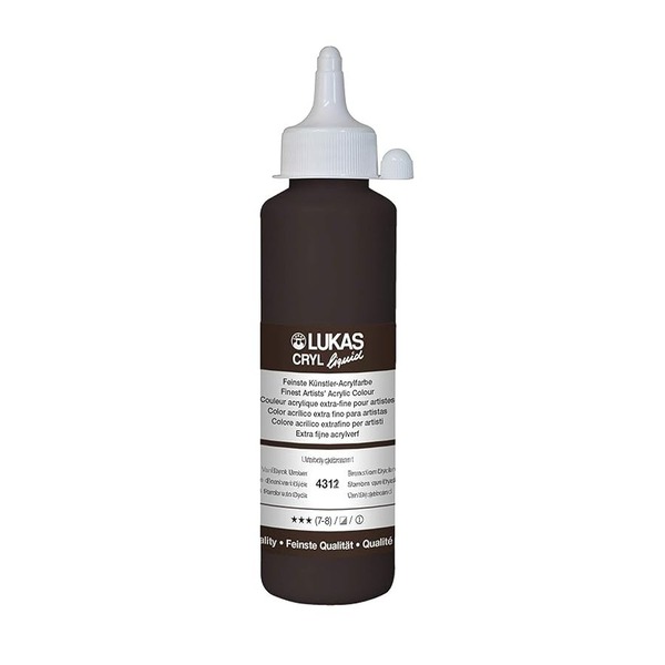 LUKAS CRYL LIQUID Acrylic Paint 250ml - Van Dyck Brown