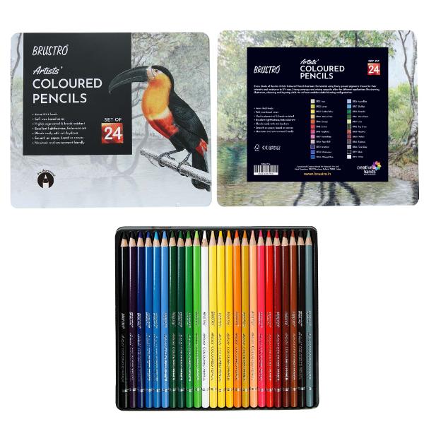 BRUSTRO Artists Colour Pencil - Set of 24