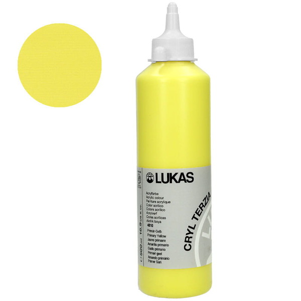 LUKAS CRYL TERZIA Acrylic Paint 500ml - Primary Yellow