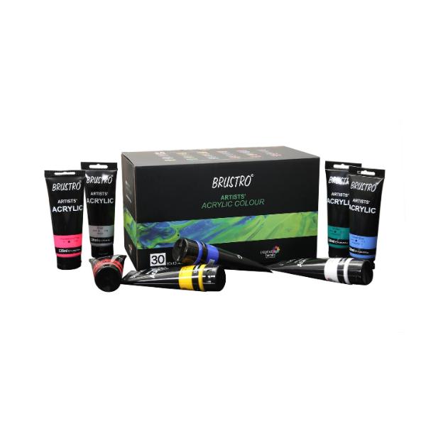 Brustro Artists' Acrylic 120ml, 30 Shades (Complete Range)