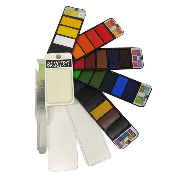 Brustro Artists ’ Watercolour Pan (Set of 42 Colours)
