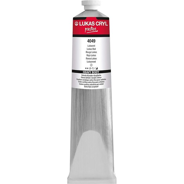 LUKAS CRYL PASTOS Acrylic Paint 200ml - Lukas Red