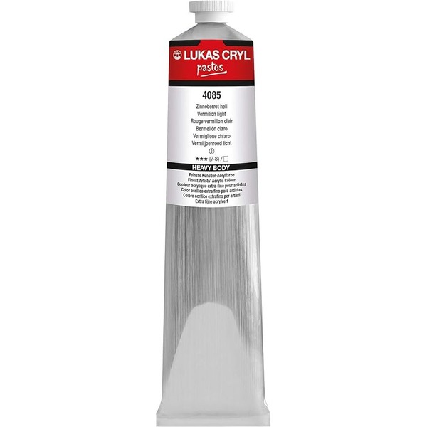LUKAS CRYL PASTOS Acrylic Paint 200ml - Vermilion Red Light