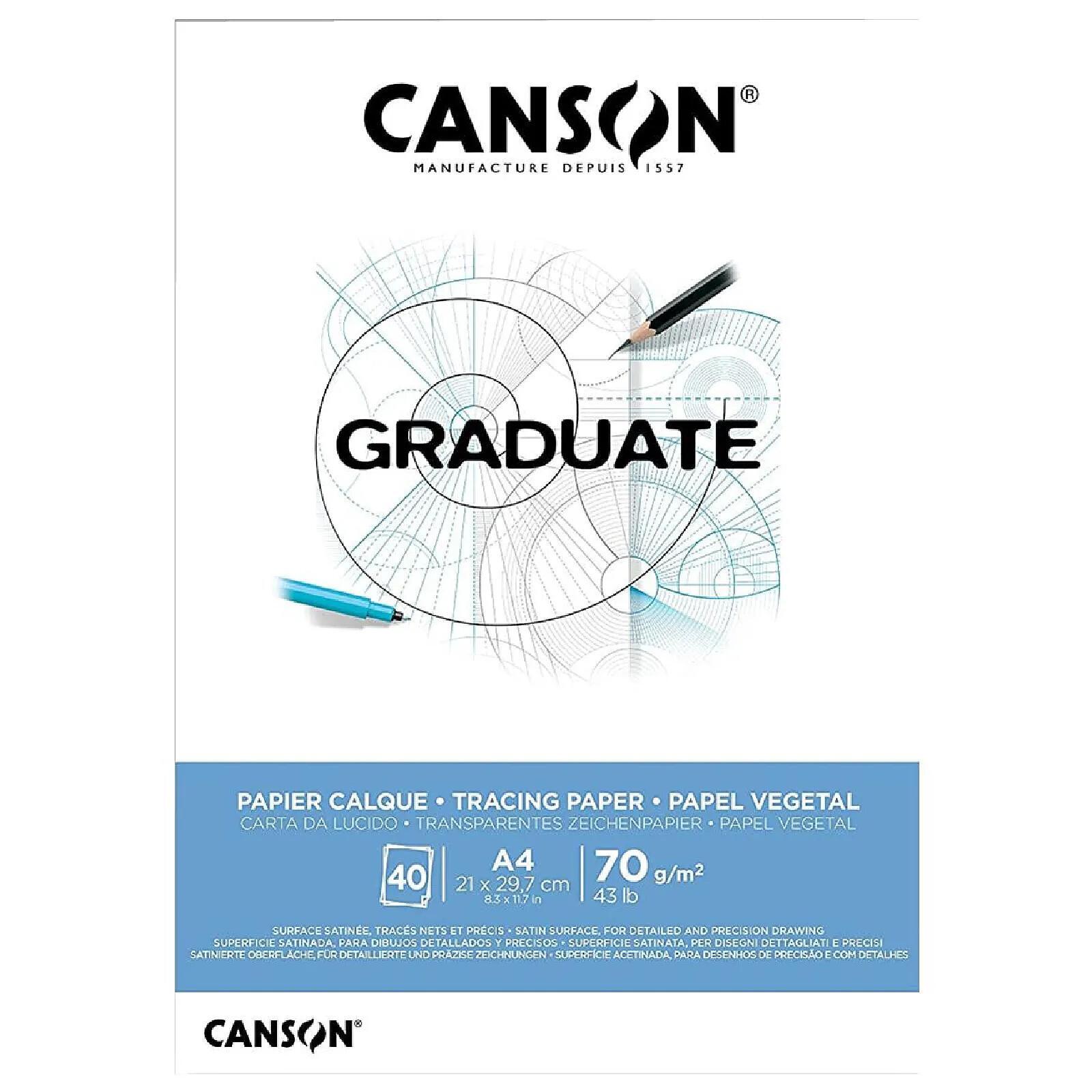 Canson Graduate Tracing Paper 70 gsm 40 sheets A4