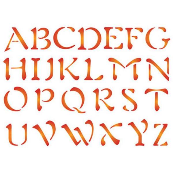 KSD67 Stencil D 20x15cm - Uppercase Alphabet