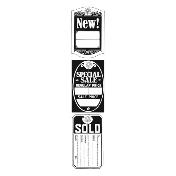WTK155 Clear Stamp 4x18cm - Tags
