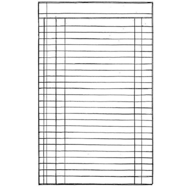 WTKCC08 HD Natural Rubber Stamp 7x11cm - Lined Page