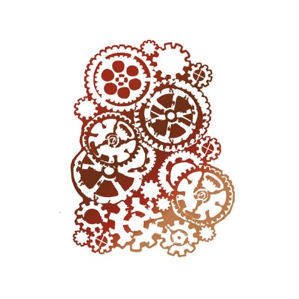 KSTD002 Mixed Media 20X25cm Thick Stencil - Gears