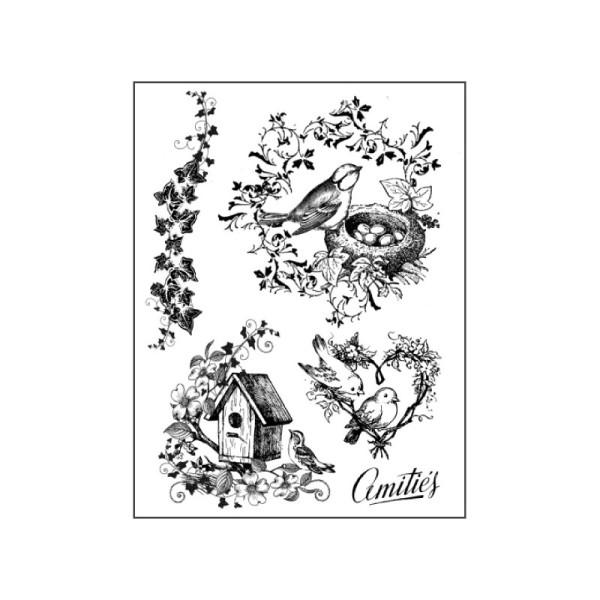 WTKCC63 HD Natural Rubber Stamp 14x18cm - Bird Nest