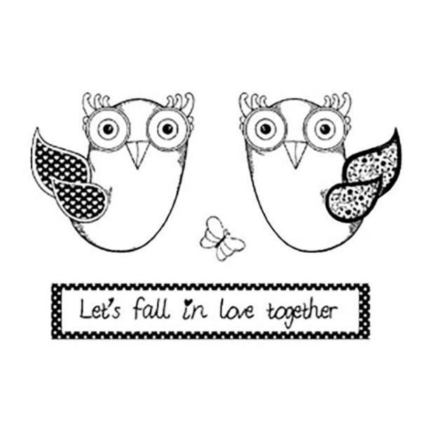 WTKCC62 HD Natural Rubber Stamp 7x11cm - Owls