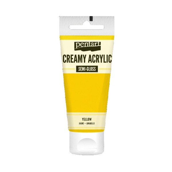 Pentart Creamy Acrylic Paint Semi-Gloss Yellow - 60ml