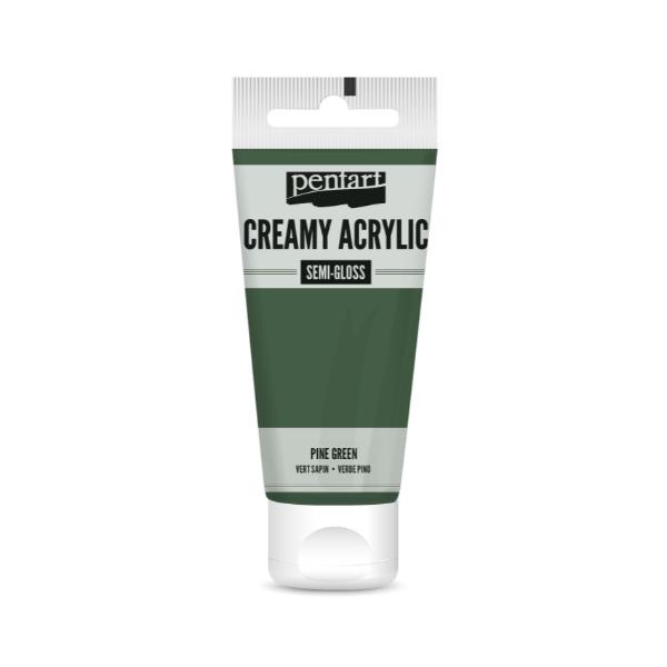 Pentart Creamy Acrylic Paint Semi-Gloss Pine Green - 60ml
