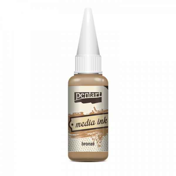 Pentart Media Ink 20 ml Metallic - Bronze