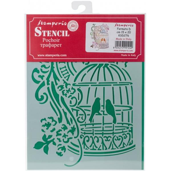 KSD276 Stencil D 20X15cm - Little Cage
