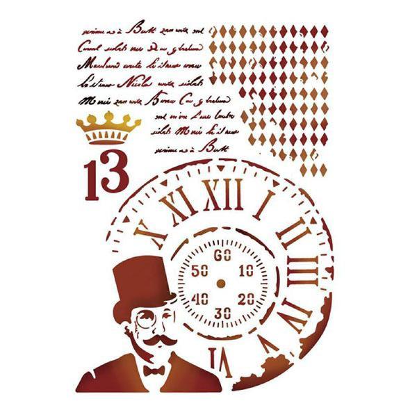KSD281 Stencil D 20X15cm - Steampunk Man