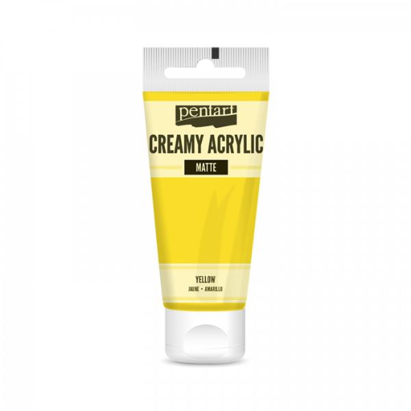 Pentart Creamy Acrylic Paint Matte Yellow - 60ml