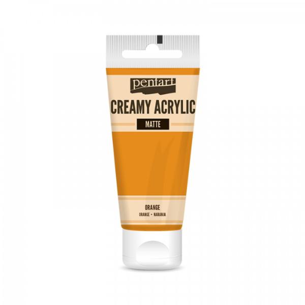 Pentart Creamy Acrylic Paint Matte Orange - 60ml