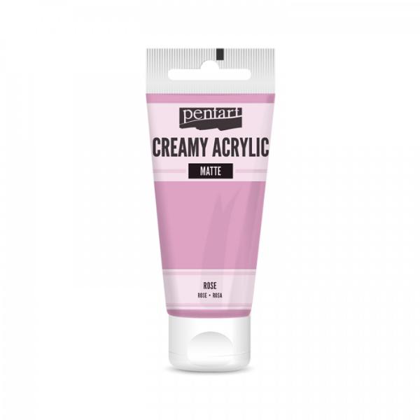 Pentart Creamy Acrylic Paint Matte Rose - 60ml