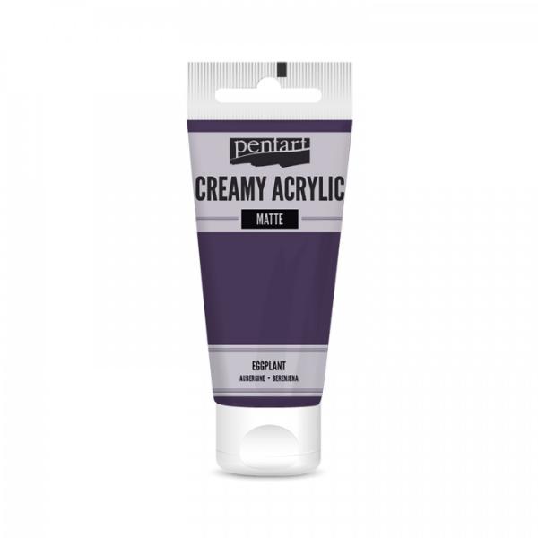 Pentart Creamy Acrylic Paint Matte Eggplant - 60ml