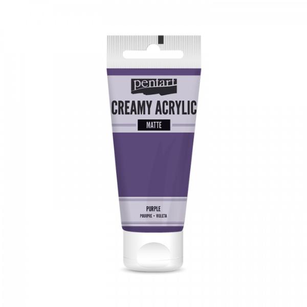 Pentart Creamy Acrylic Paint Matte Purple - 60ml