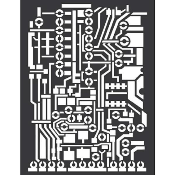 KSAT07 Mixed Media A5 Thick Stencil - Circuit Board