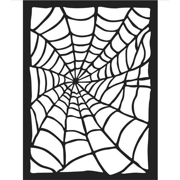 KSAT01 Mixed Media A5 Thick Stencil - Spider Web