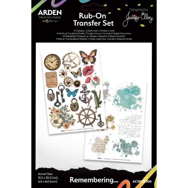 Remembering… 6 in x 8 in Rub-On Transfer Set