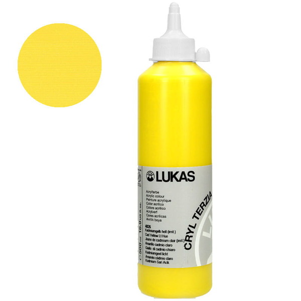 LUKAS CRYL TERZIA Acrylic Paint 500ml - Cadmium Yellow Light Hue