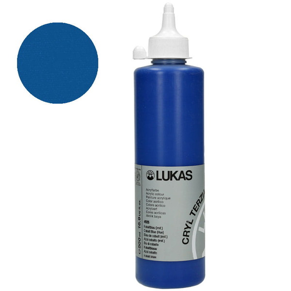 LUKAS CRYL TERZIA Acrylic Paint 500ml - Cobalt Blue Hue