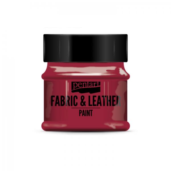 PENTART Fabric & Leather Paint Red 50ml